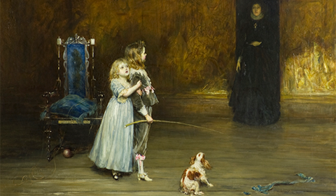 Scene from Scott’s “Peveril of the Peak” (1887) by John Pettie Scene from Scott’s “Peveril of the Peak” (1887) by John Pettie