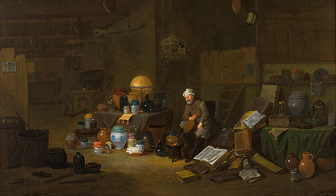 The Alchemist (17th century) by Egbert van Heemskerck (Studio of) The Alchemist (17th century) by Egbert van Heemskerck (Studio of)