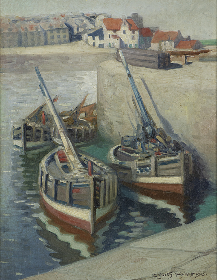 Early 20th century: Elizabeth Mary Watt (1885-1954) - Pittenweem Harbour (1925) 