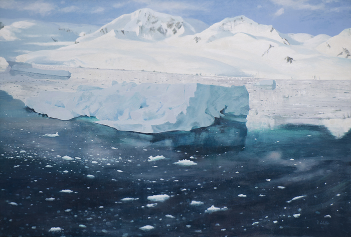21st century: Frances Walker (b.1930) - Late Summer, Antarctica (2009)
