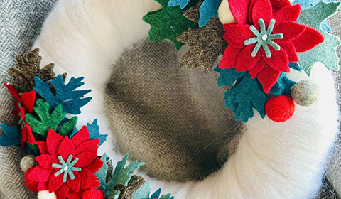 McManus Mondays: Felted Christmas Wreaths with Syrah Jay