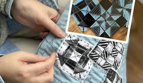 Linocut fabric printing and mini quilt making workshop